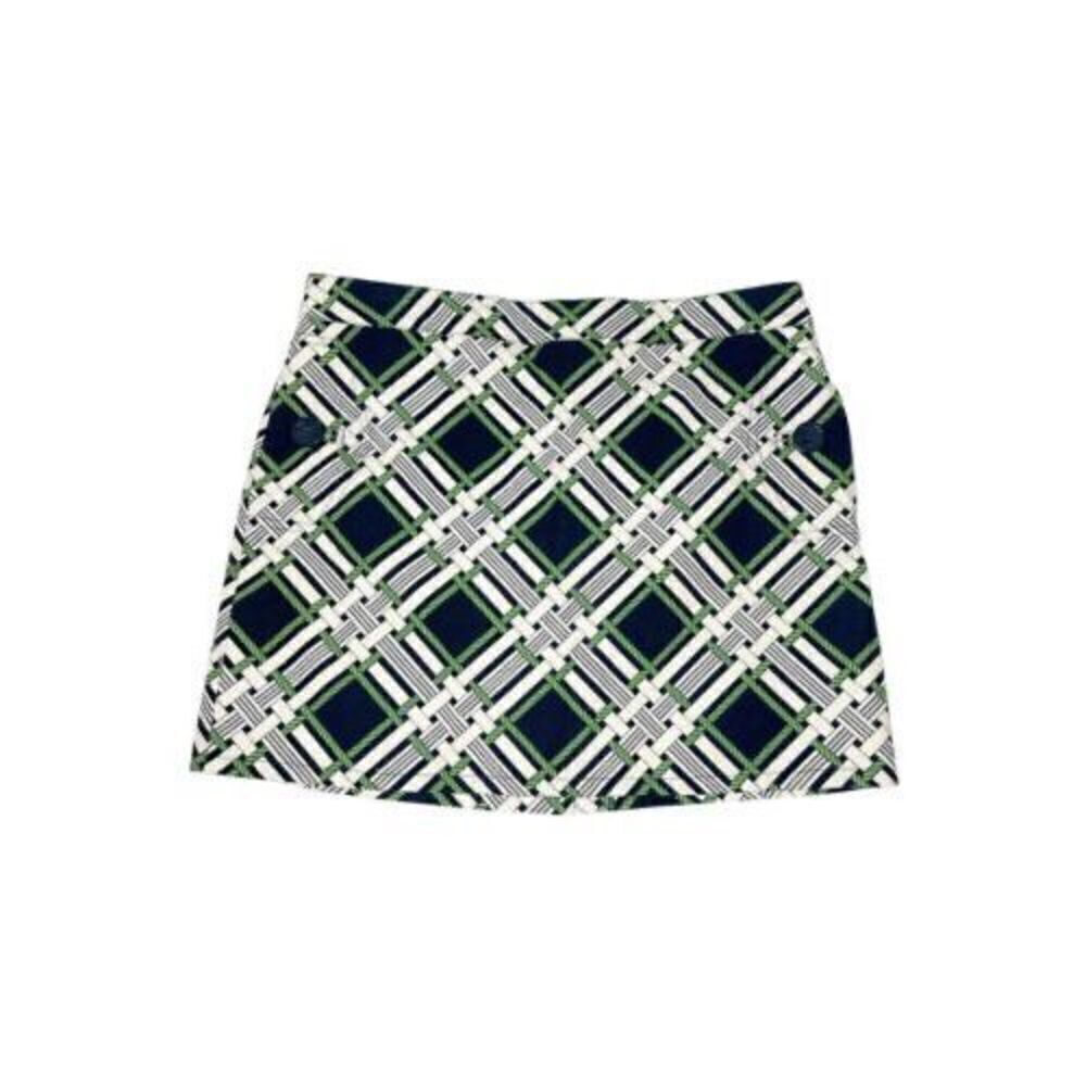 Vineyard Vines by Shep & Ian Nautical Beach Plaid Skirt Navy/Green/White Size 10 - Picture 1 of 4